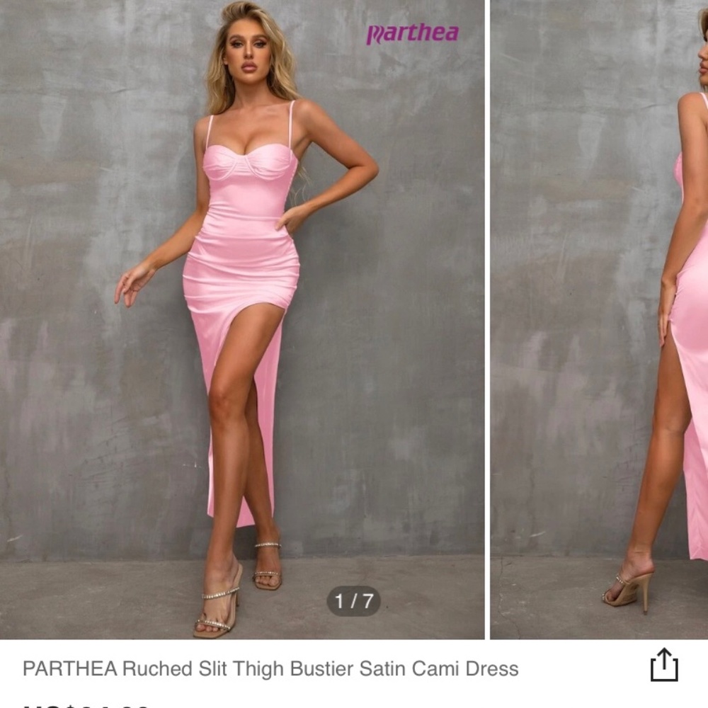 Long pink dress